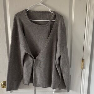 Primark Gray Off-the-Shoulder Sweater